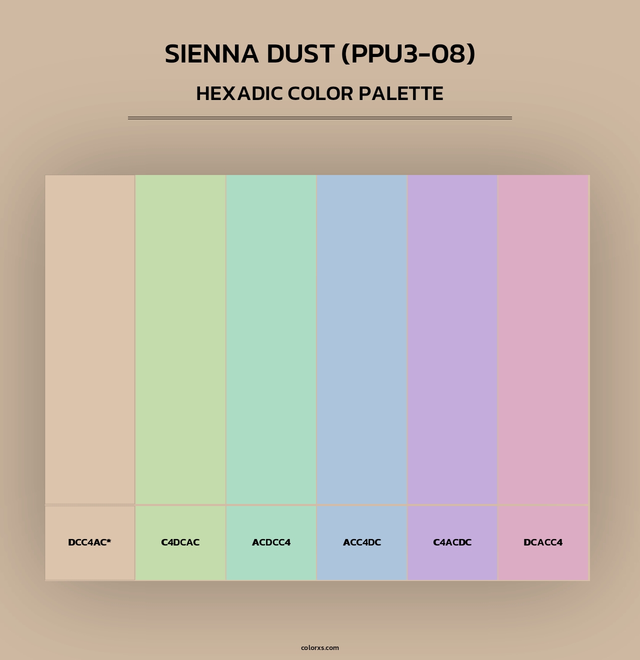 Sienna Dust (PPU3-08) - Hexadic Color Palette