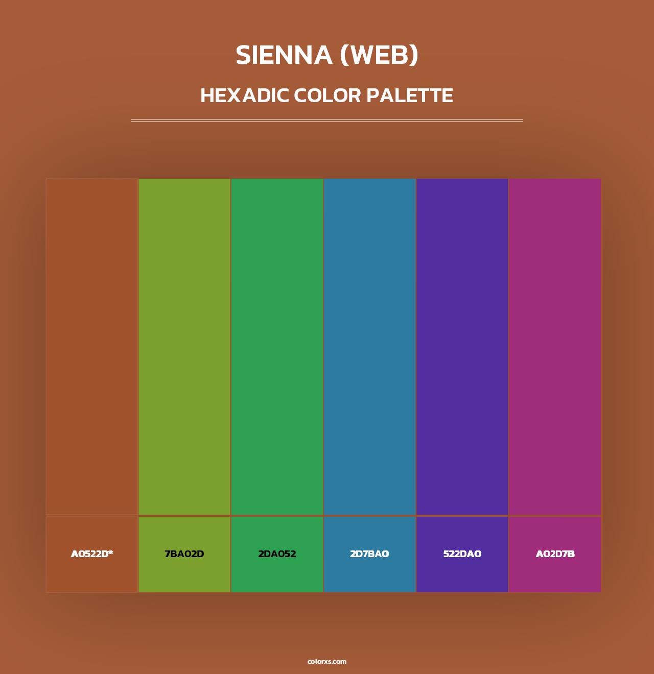 Sienna (Web) - Hexadic Color Palette