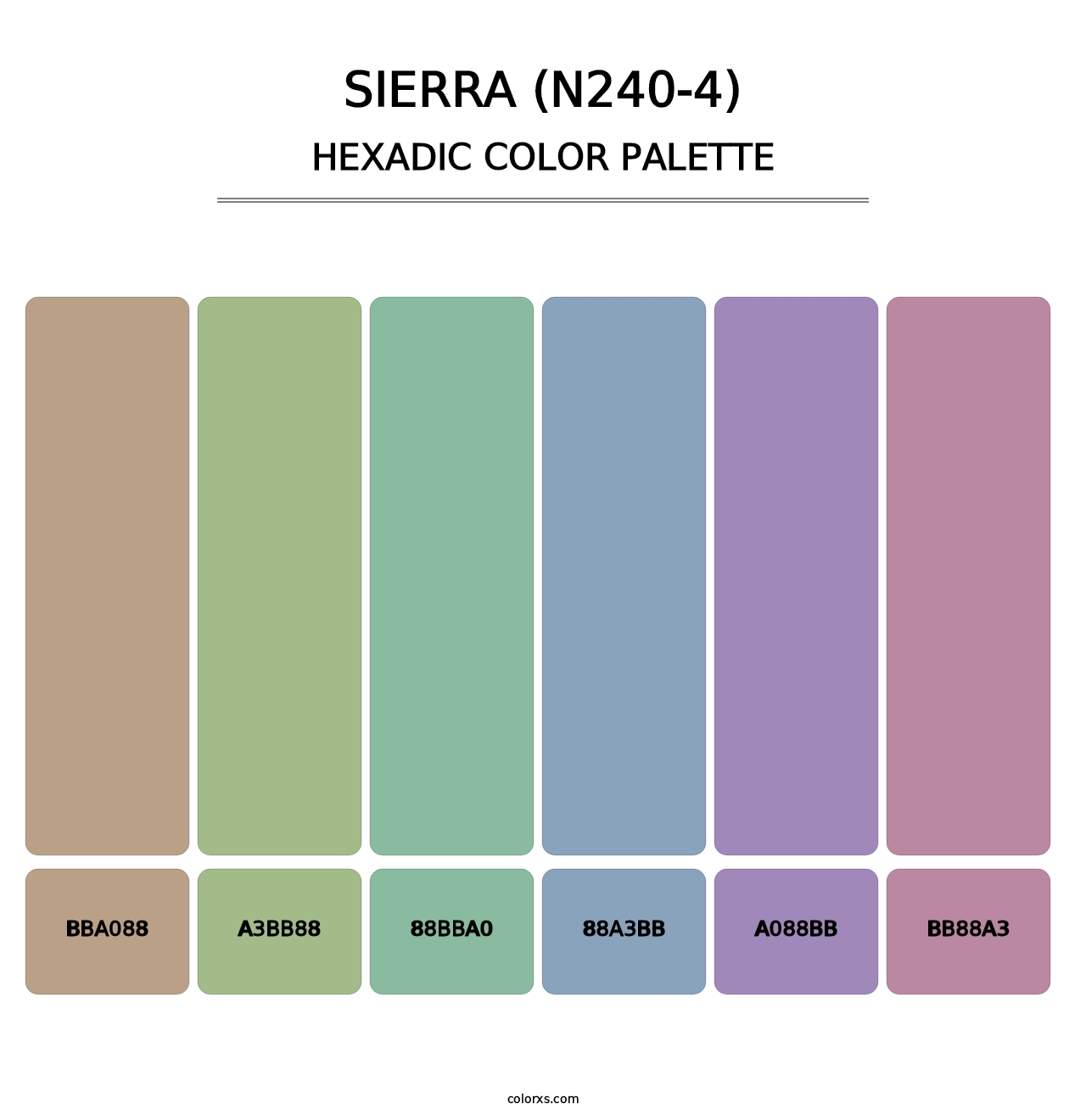 Sierra (N240-4) - Hexadic Color Palette