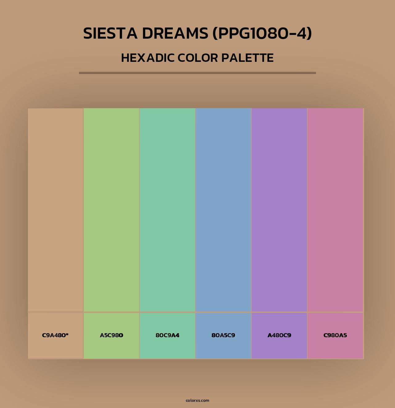Siesta Dreams (PPG1080-4) - Hexadic Color Palette