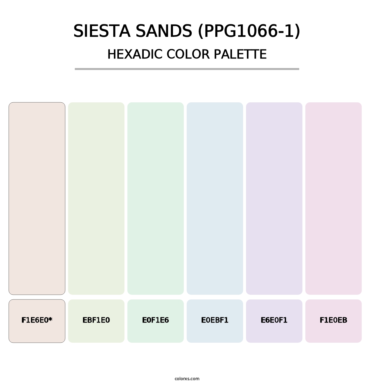 Siesta Sands (PPG1066-1) - Hexadic Color Palette