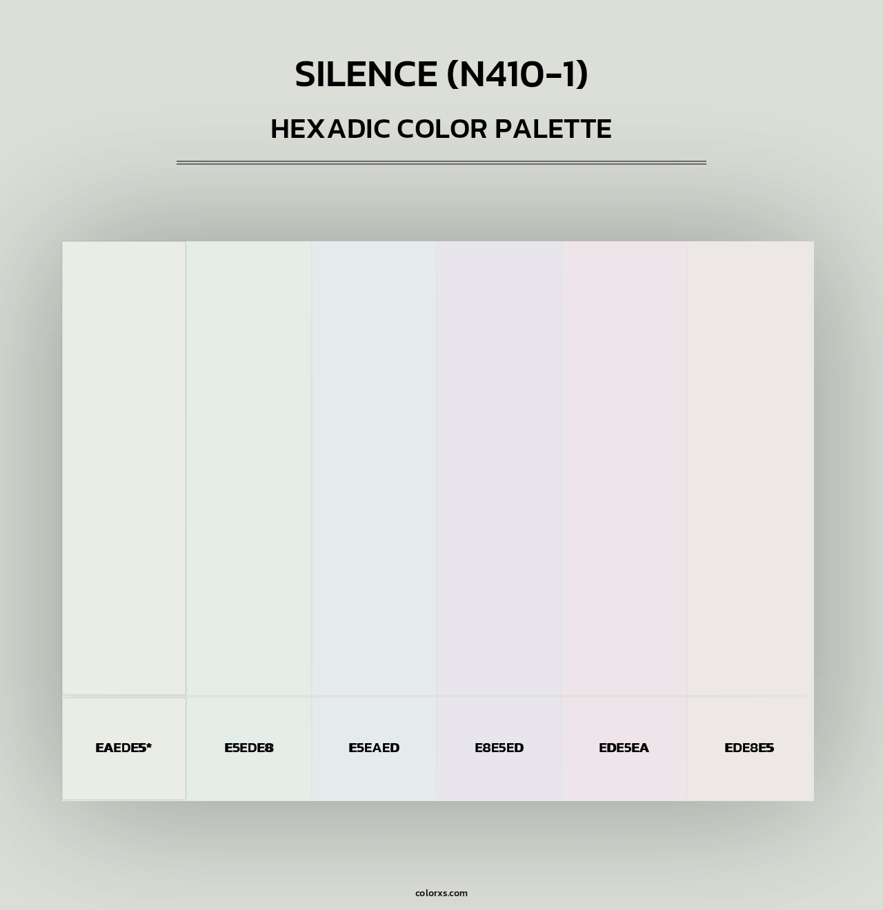 Silence (N410-1) - Hexadic Color Palette