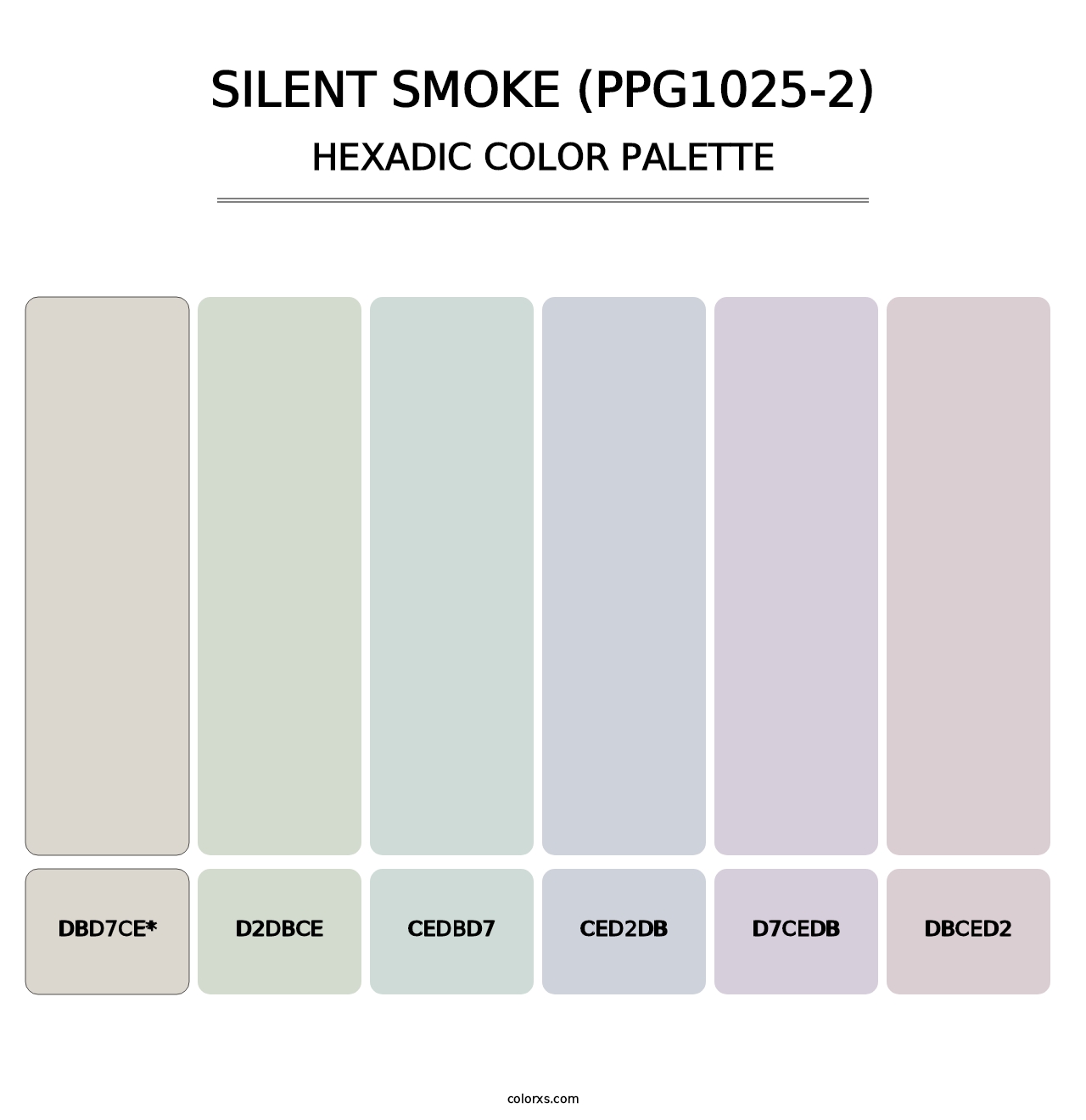 Silent Smoke (PPG1025-2) - Hexadic Color Palette