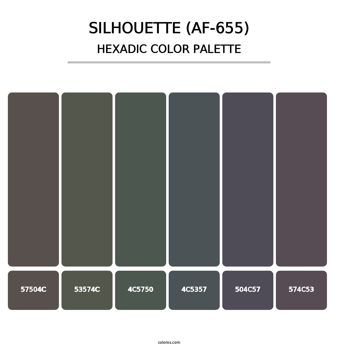 Silhouette (AF-655) - Hexadic Color Palette