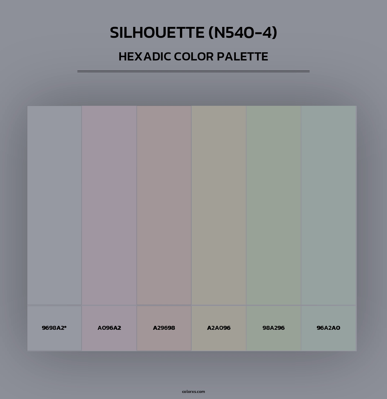Silhouette (N540-4) - Hexadic Color Palette