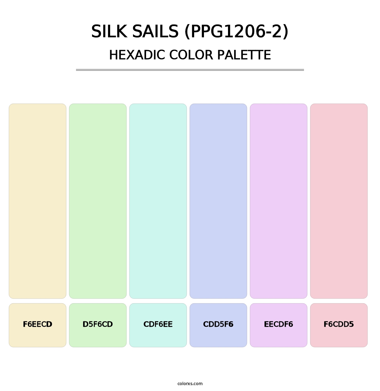 Silk Sails (PPG1206-2) - Hexadic Color Palette