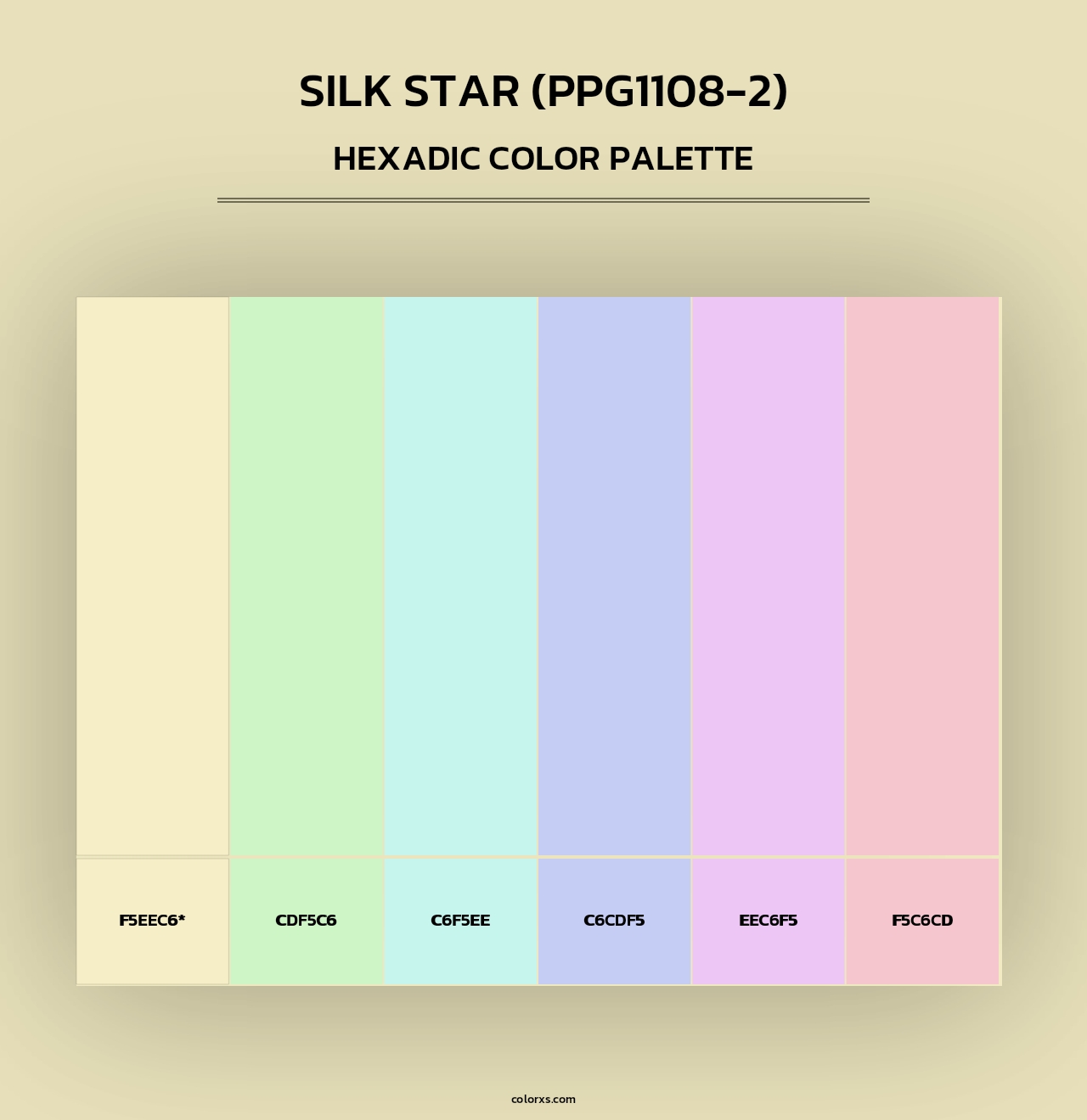 Silk Star (PPG1108-2) - Hexadic Color Palette