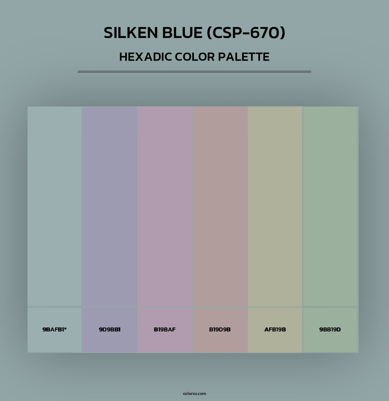 Silken Blue (CSP-670) - Hexadic Color Palette