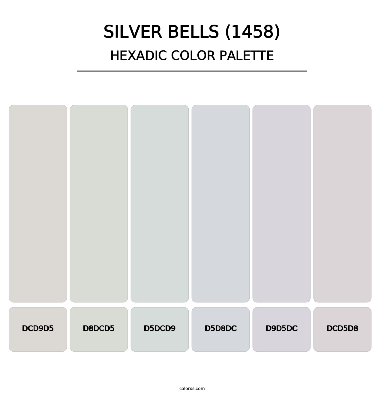 Silver Bells (1458) - Hexadic Color Palette