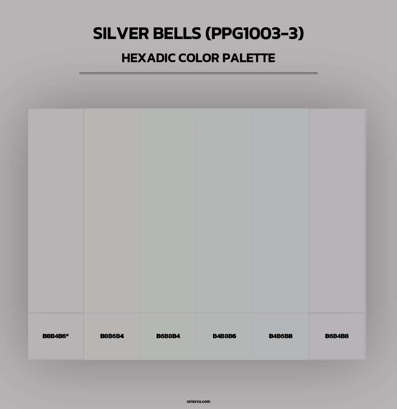 Silver Bells (PPG1003-3) - Hexadic Color Palette