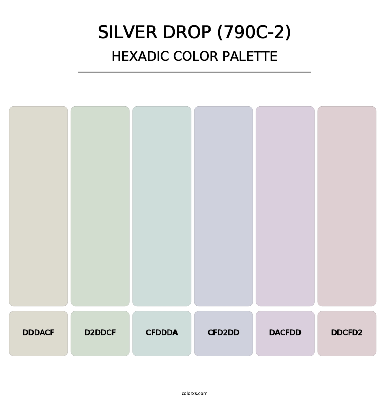 Silver Drop (790C-2) - Hexadic Color Palette