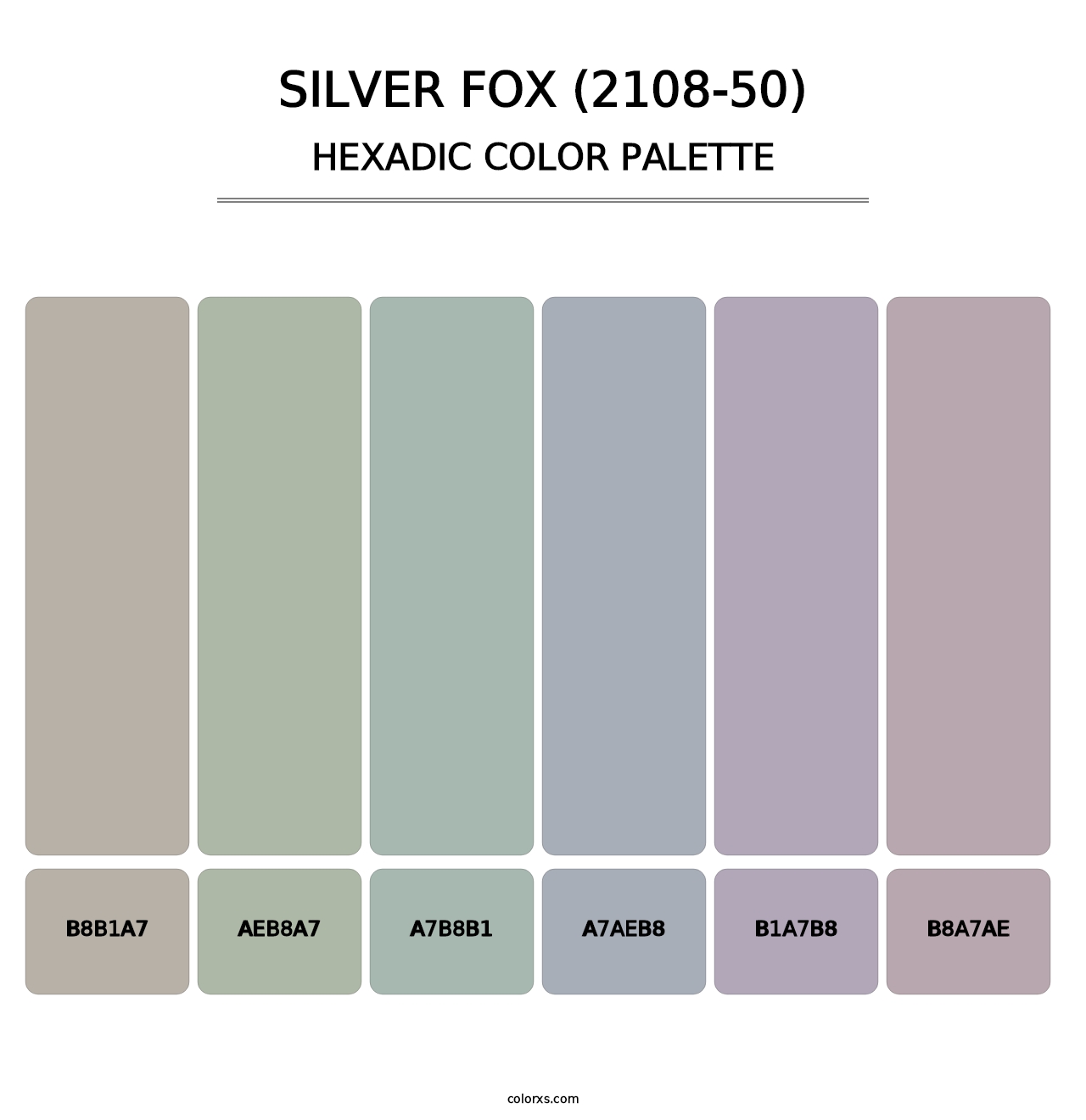 Silver Fox (2108-50) - Hexadic Color Palette