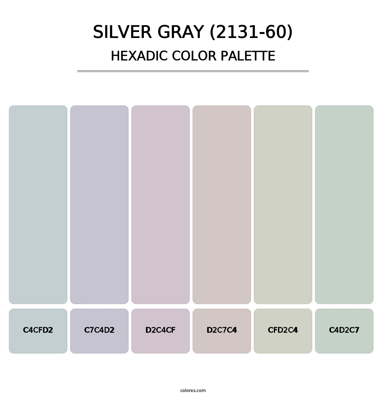 Silver Gray (2131-60) - Hexadic Color Palette