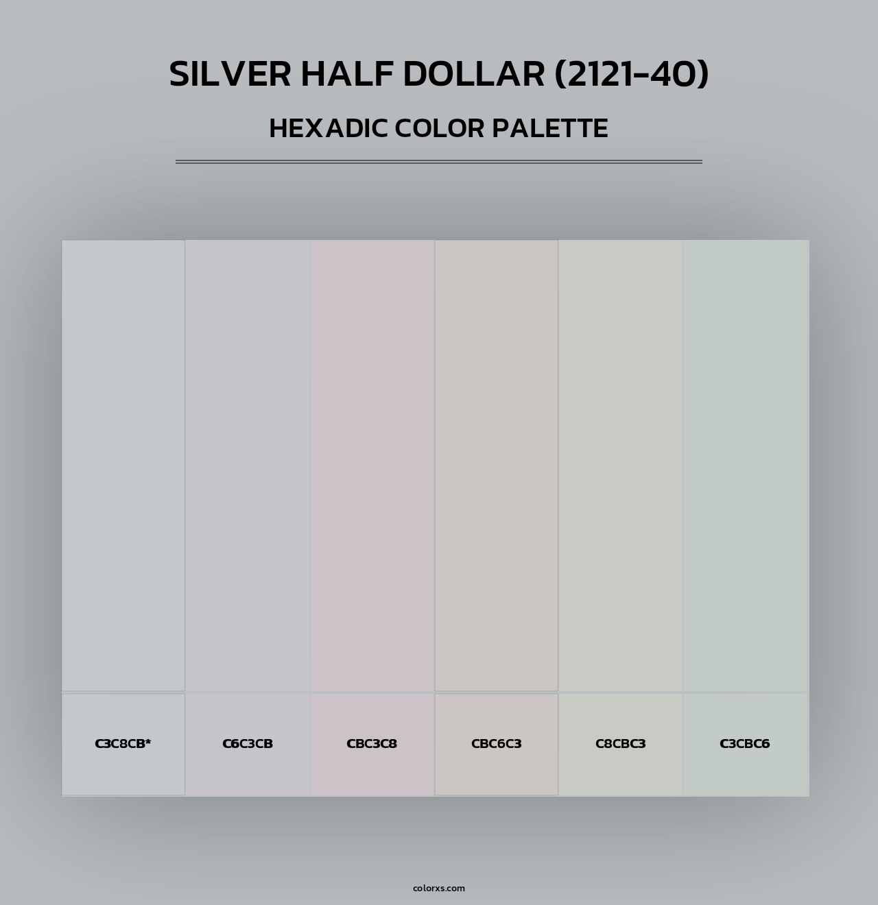 Silver Half Dollar (2121-40) - Hexadic Color Palette