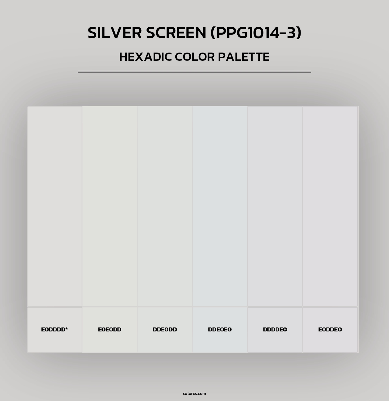 Silver Screen (PPG1014-3) - Hexadic Color Palette