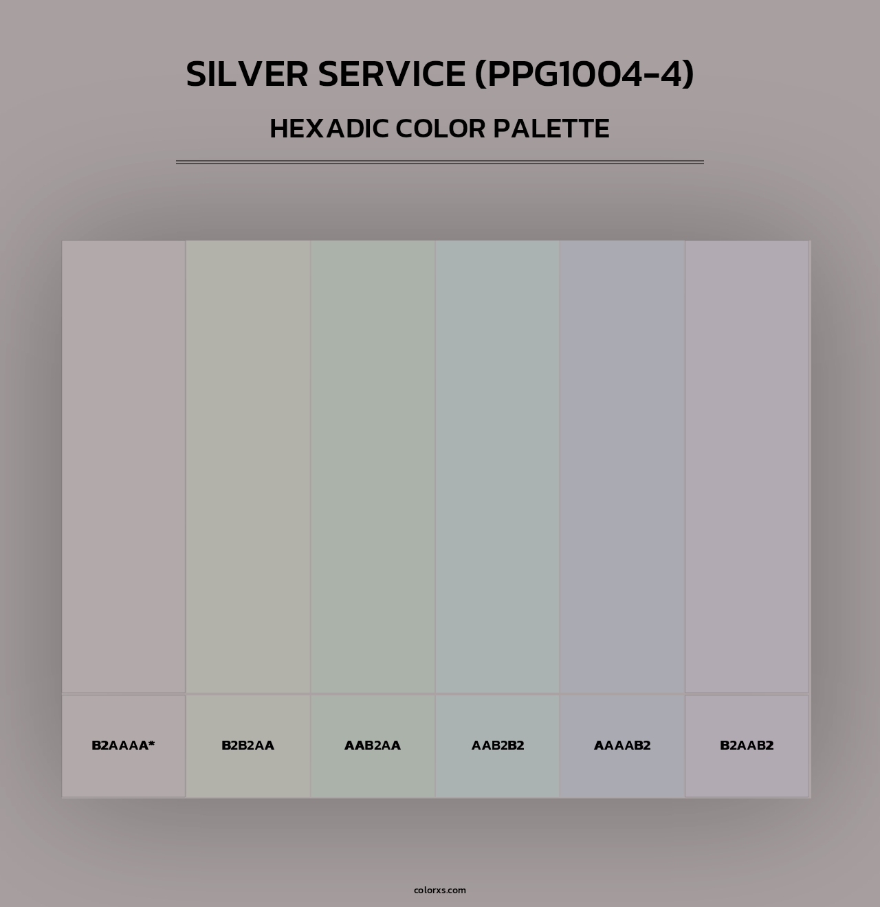 Silver Service (PPG1004-4) - Hexadic Color Palette