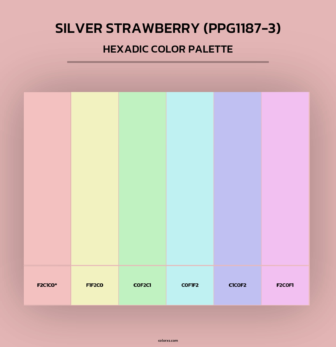 Silver Strawberry (PPG1187-3) - Hexadic Color Palette