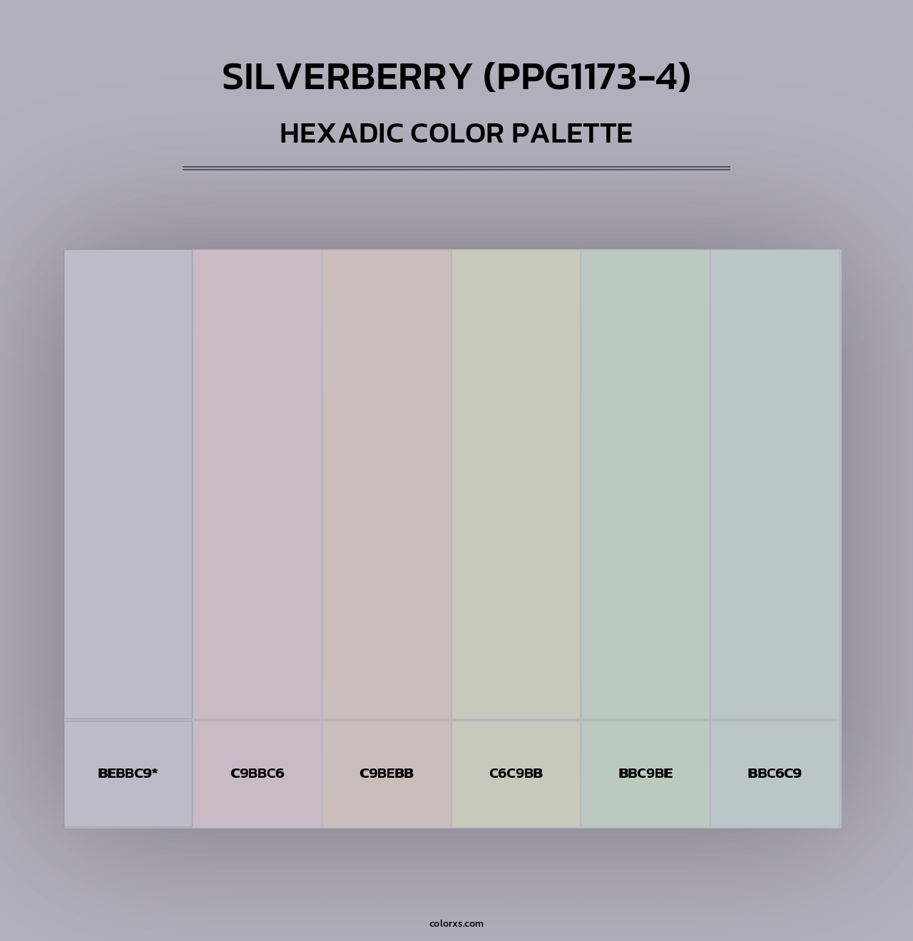 Silverberry (PPG1173-4) - Hexadic Color Palette