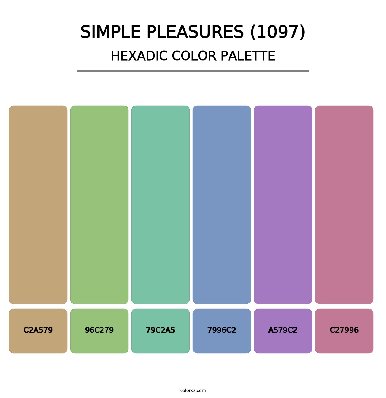 Simple Pleasures (1097) - Hexadic Color Palette