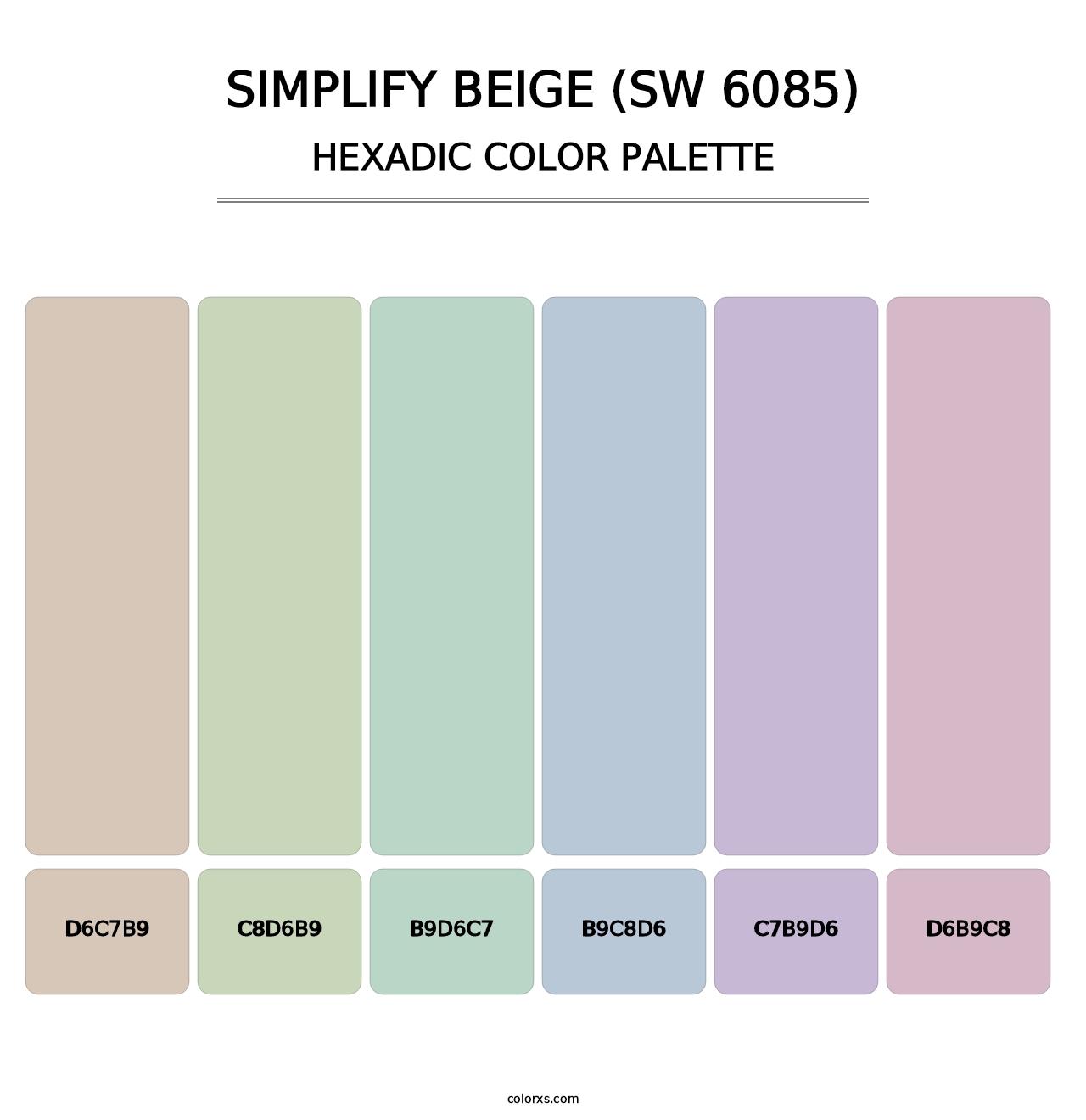 Simplify Beige (SW 6085) - Hexadic Color Palette