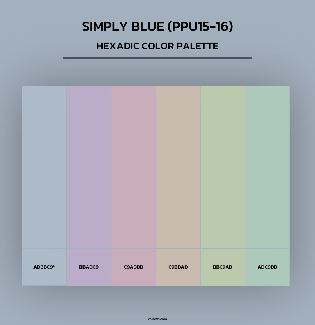 Simply Blue (PPU15-16) - Hexadic Color Palette