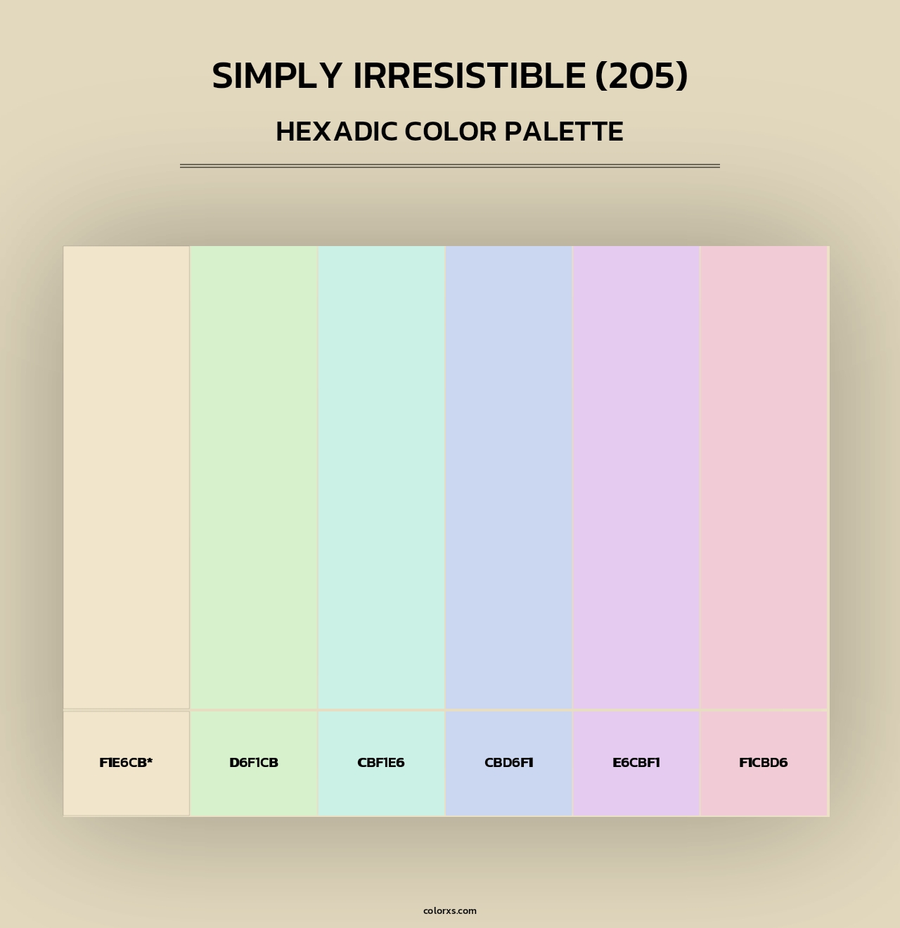 Simply Irresistible (205) - Hexadic Color Palette