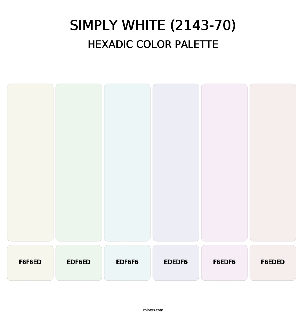 Simply White (2143-70) - Hexadic Color Palette