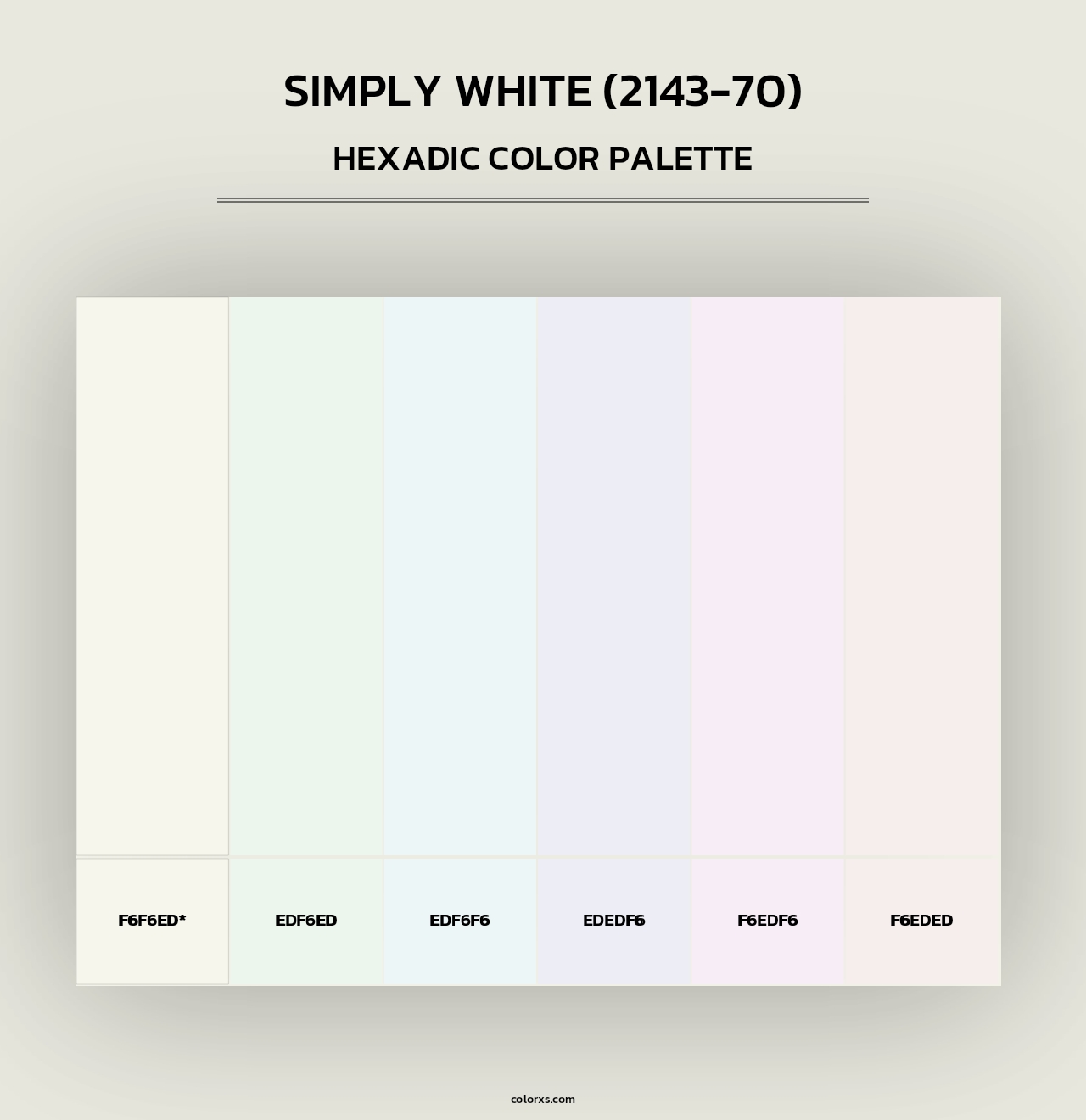 Simply White (2143-70) - Hexadic Color Palette