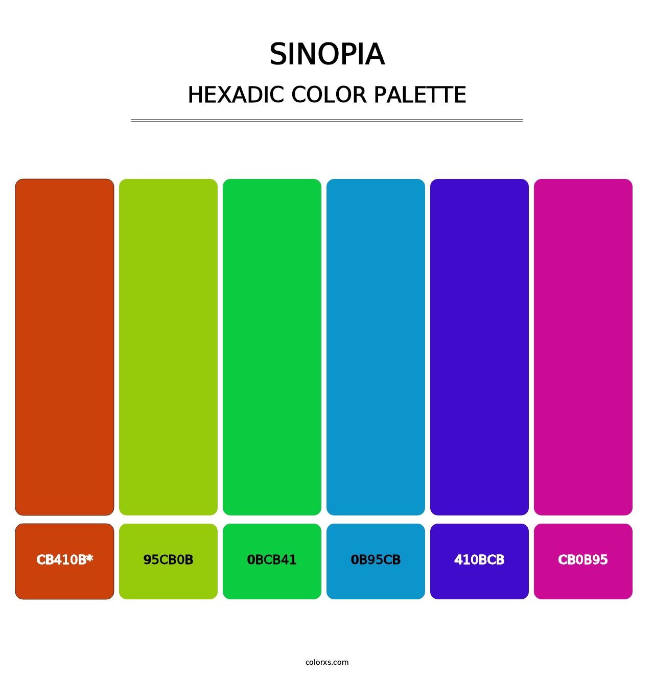 Sinopia - Hexadic Color Palette