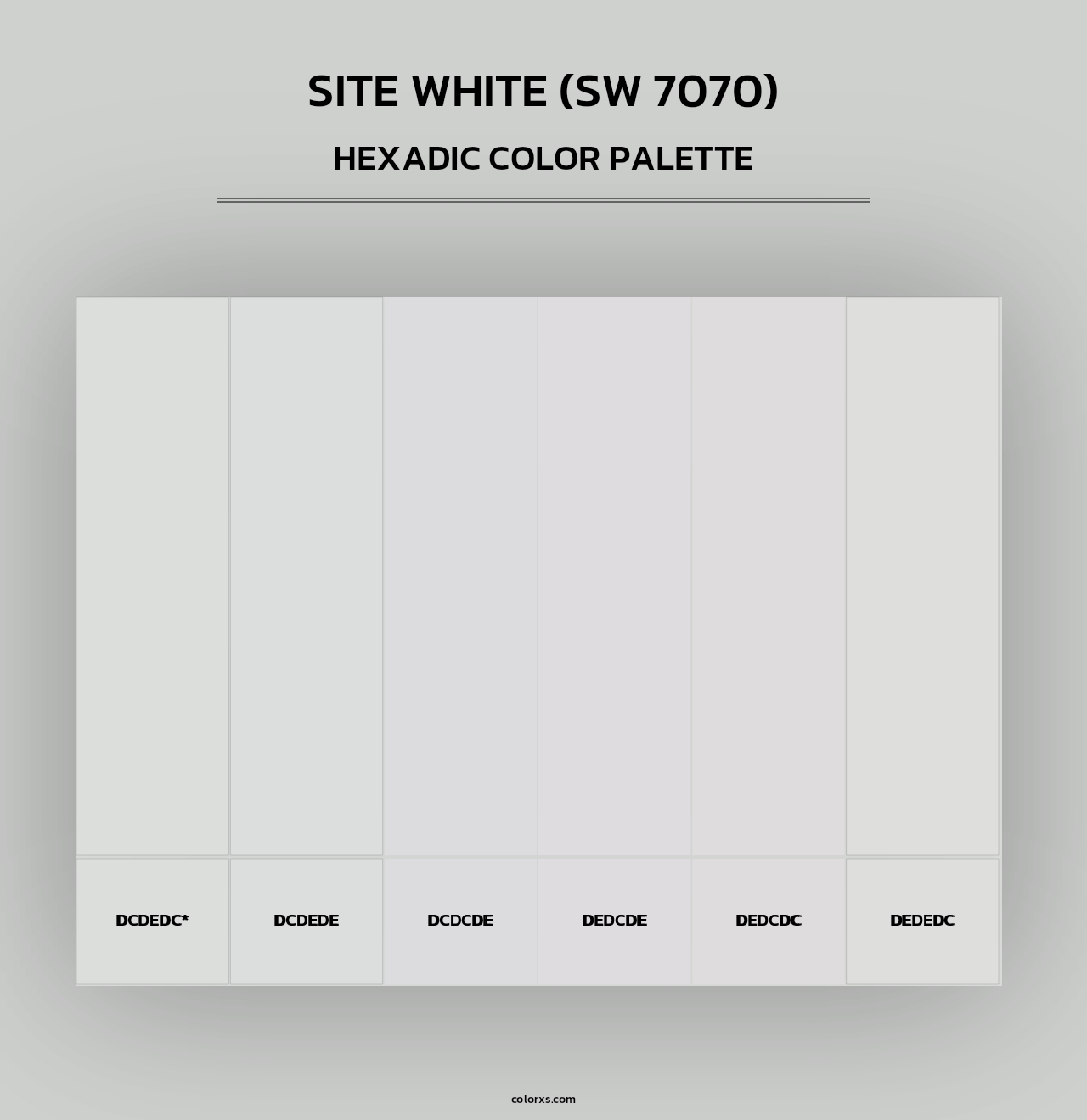 Site White (SW 7070) - Hexadic Color Palette