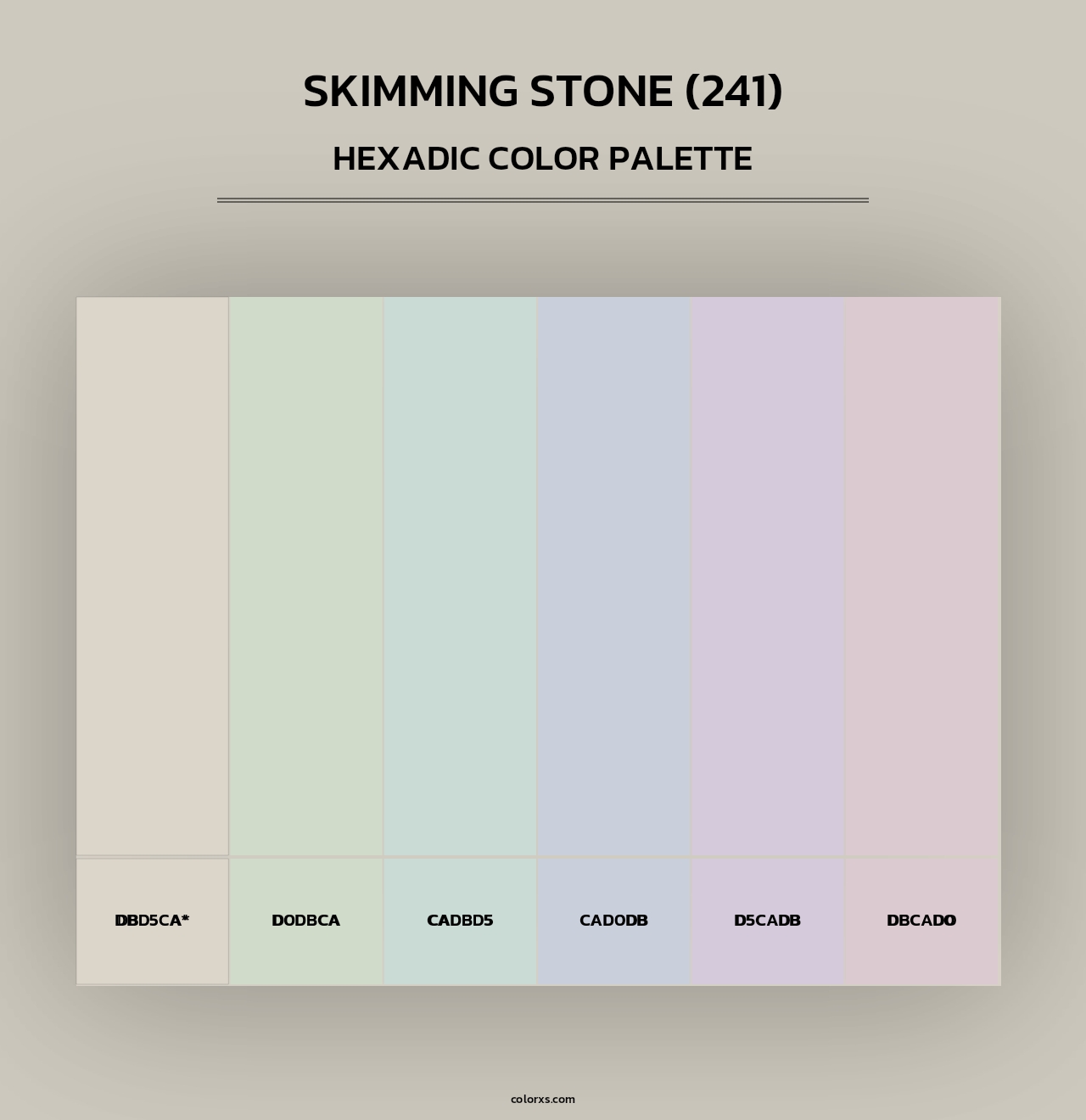 Skimming Stone (241) - Hexadic Color Palette