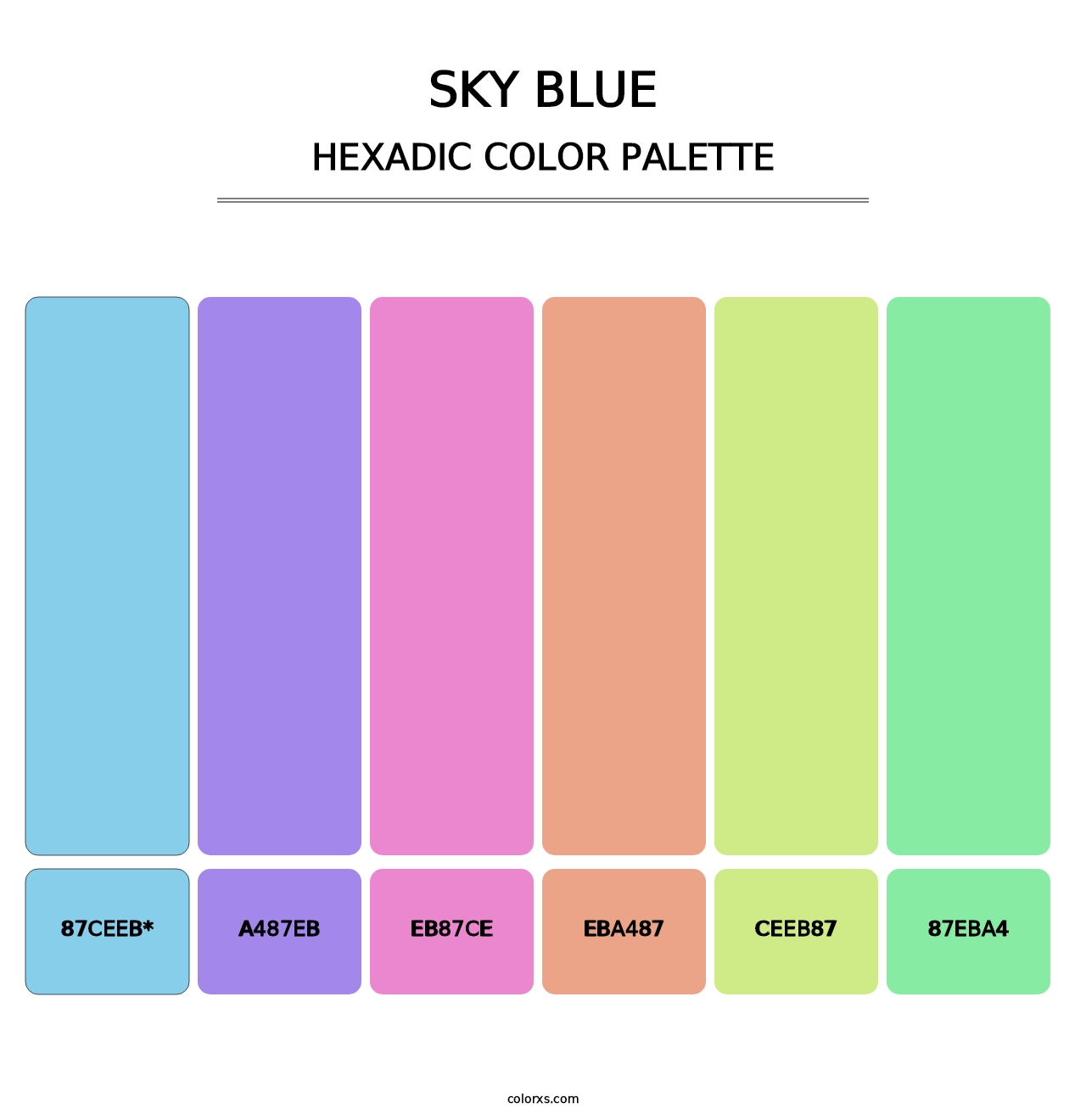 Sky blue - Hexadic Color Palette