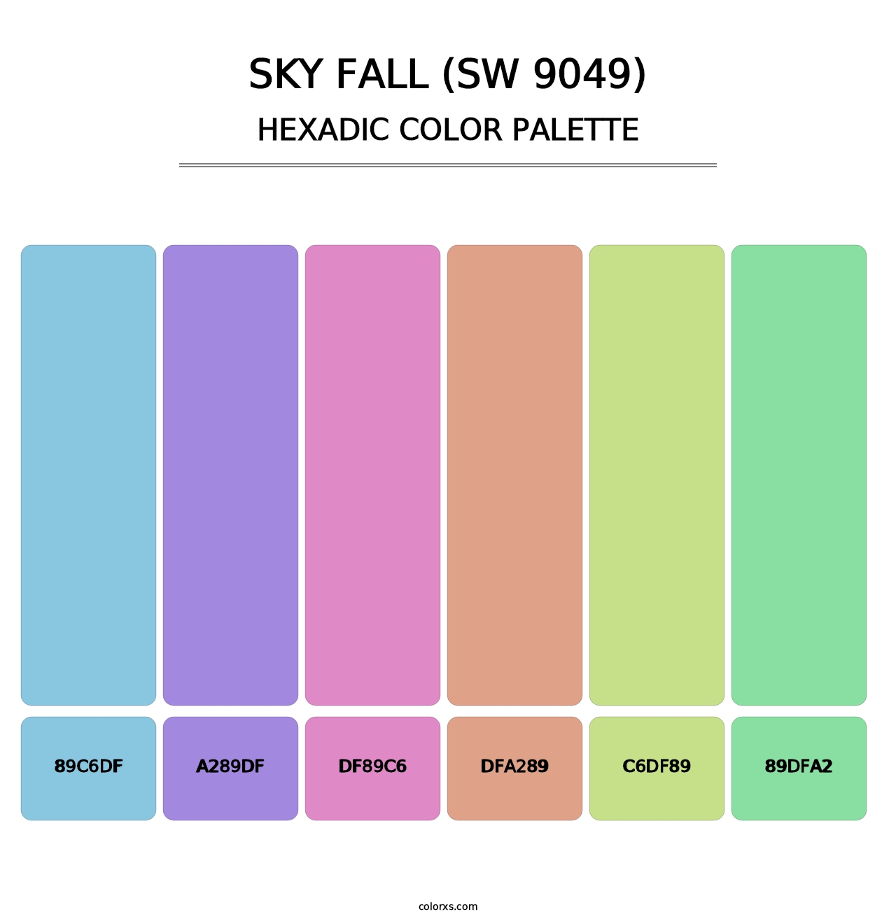 Sky Fall (SW 9049) - Hexadic Color Palette