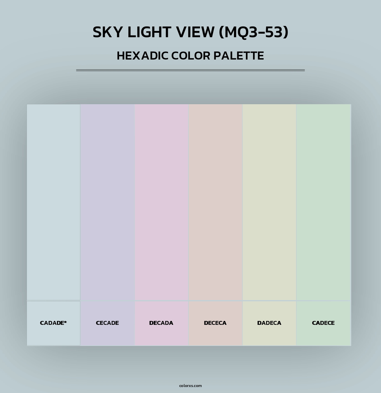 Sky Light View (MQ3-53) - Hexadic Color Palette