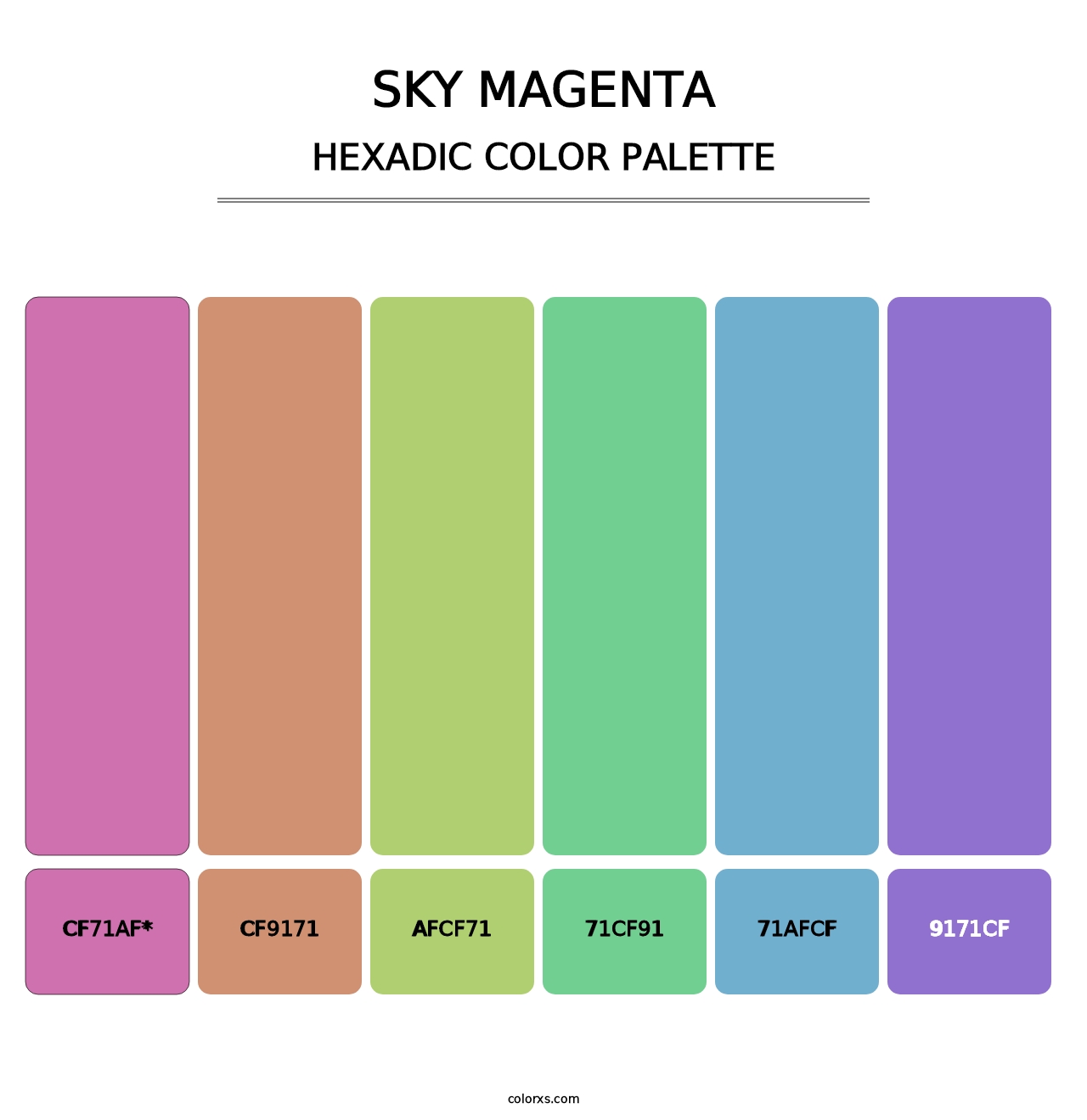 Sky Magenta - Hexadic Color Palette
