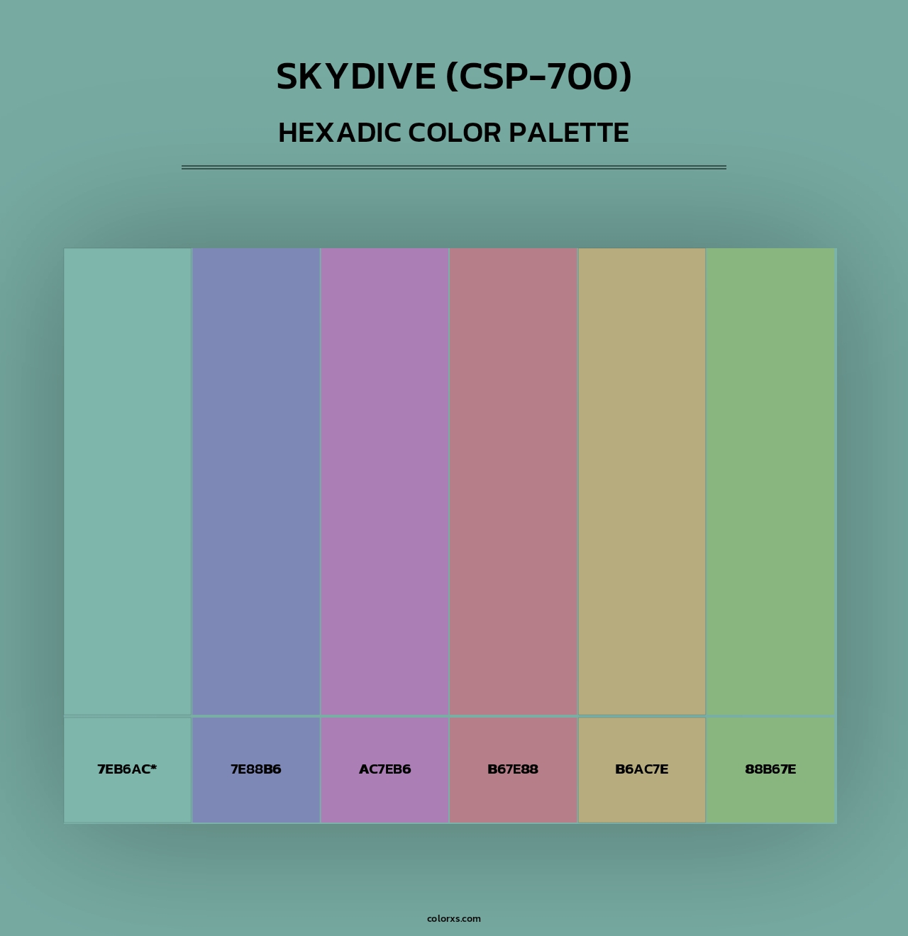 Skydive (CSP-700) - Hexadic Color Palette