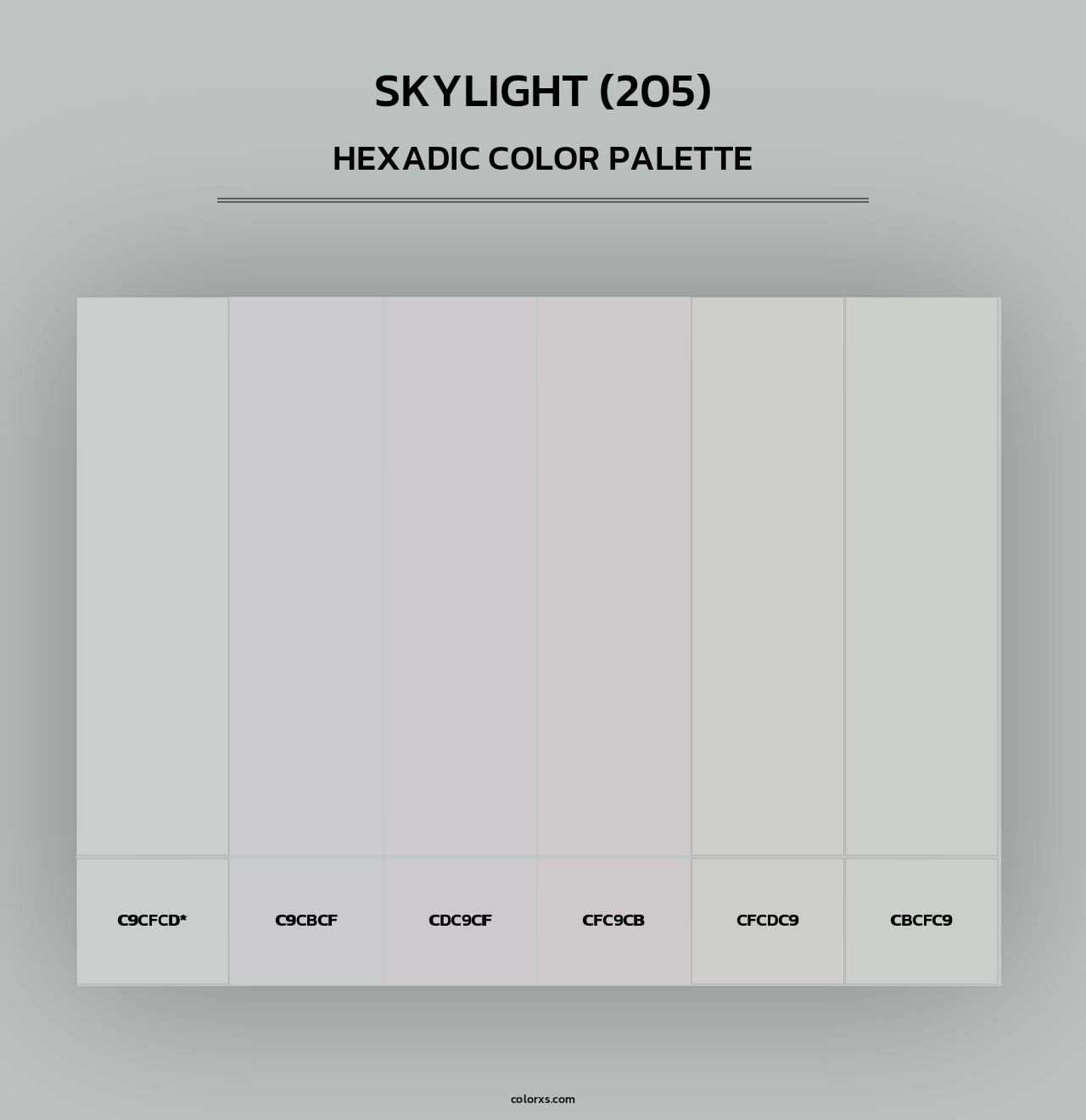 Skylight (205) - Hexadic Color Palette