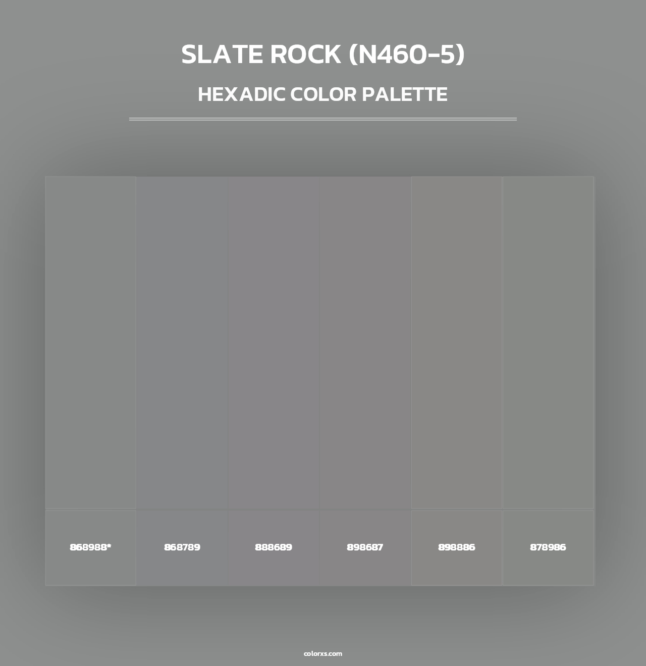 Slate Rock (N460-5) - Hexadic Color Palette