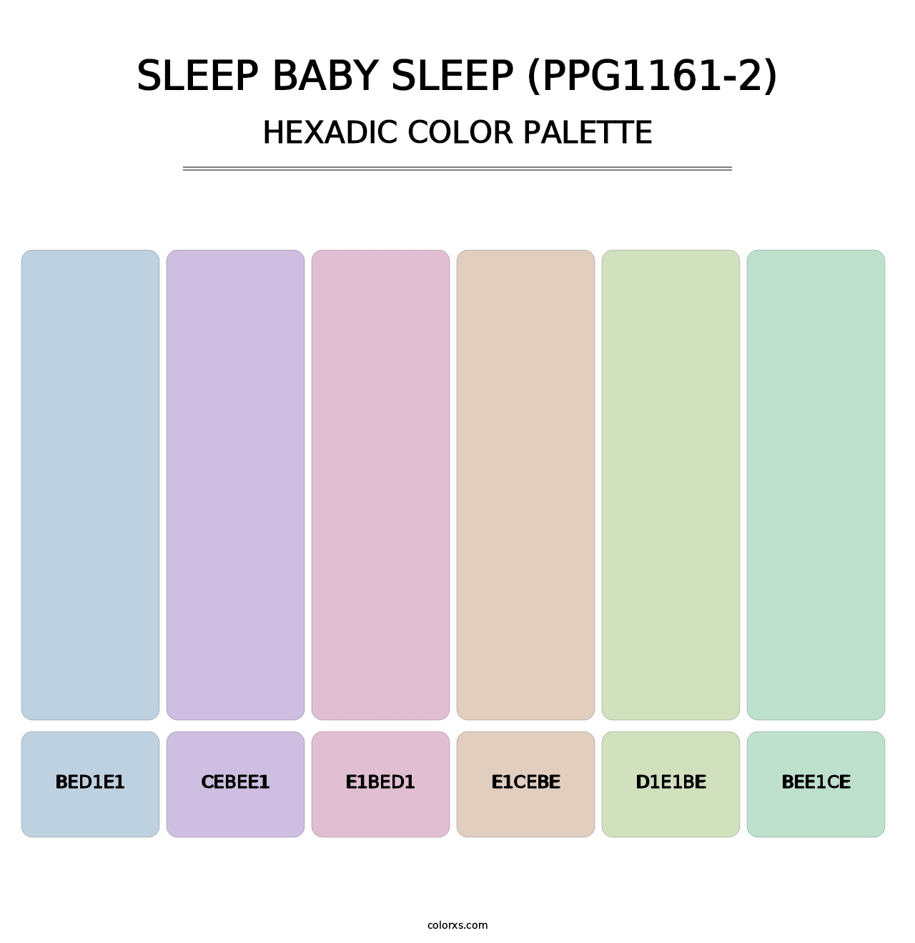 Sleep Baby Sleep (PPG1161-2) - Hexadic Color Palette