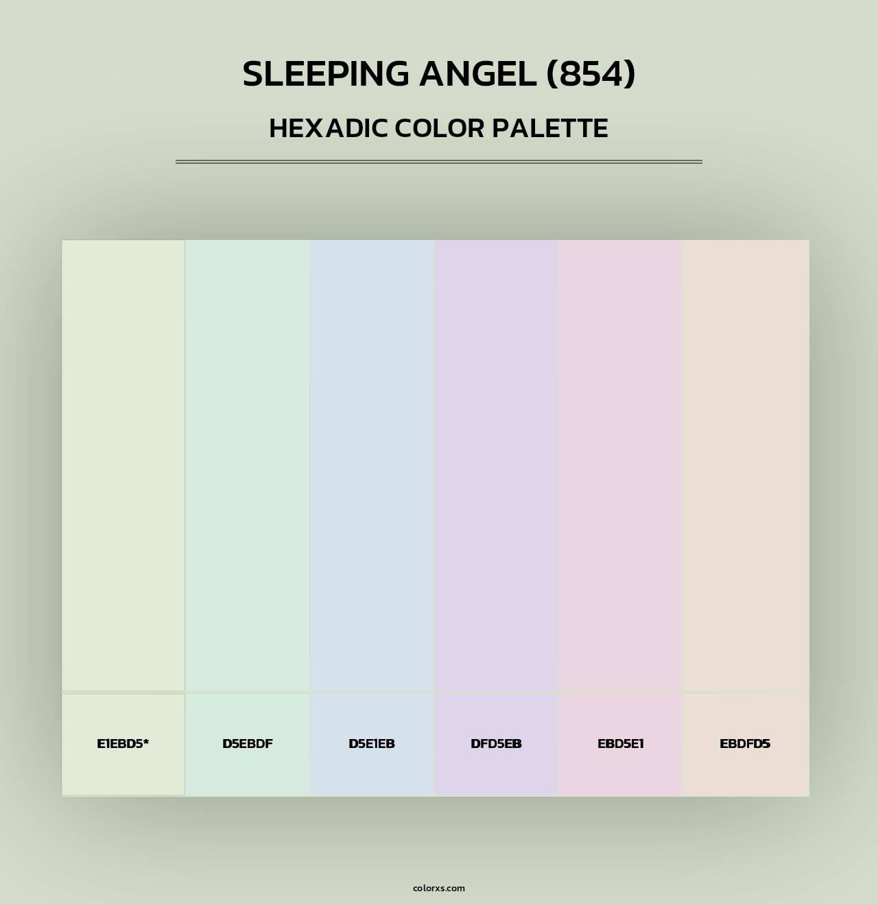 Sleeping Angel (854) - Hexadic Color Palette