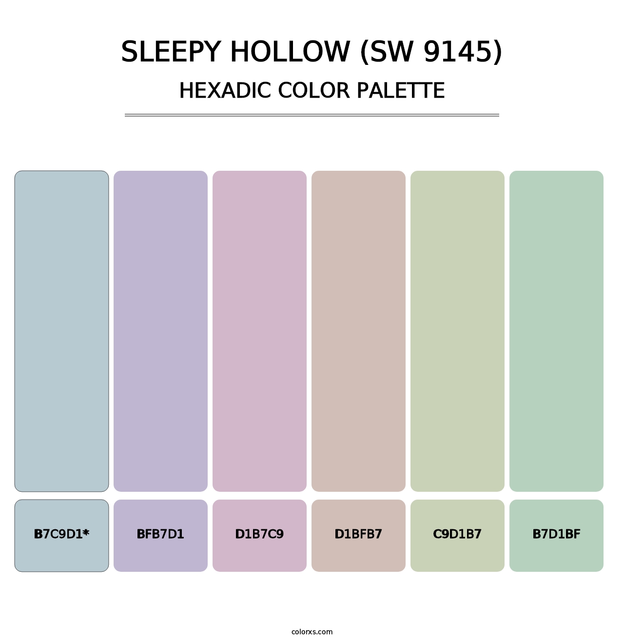 Sleepy Hollow (SW 9145) - Hexadic Color Palette