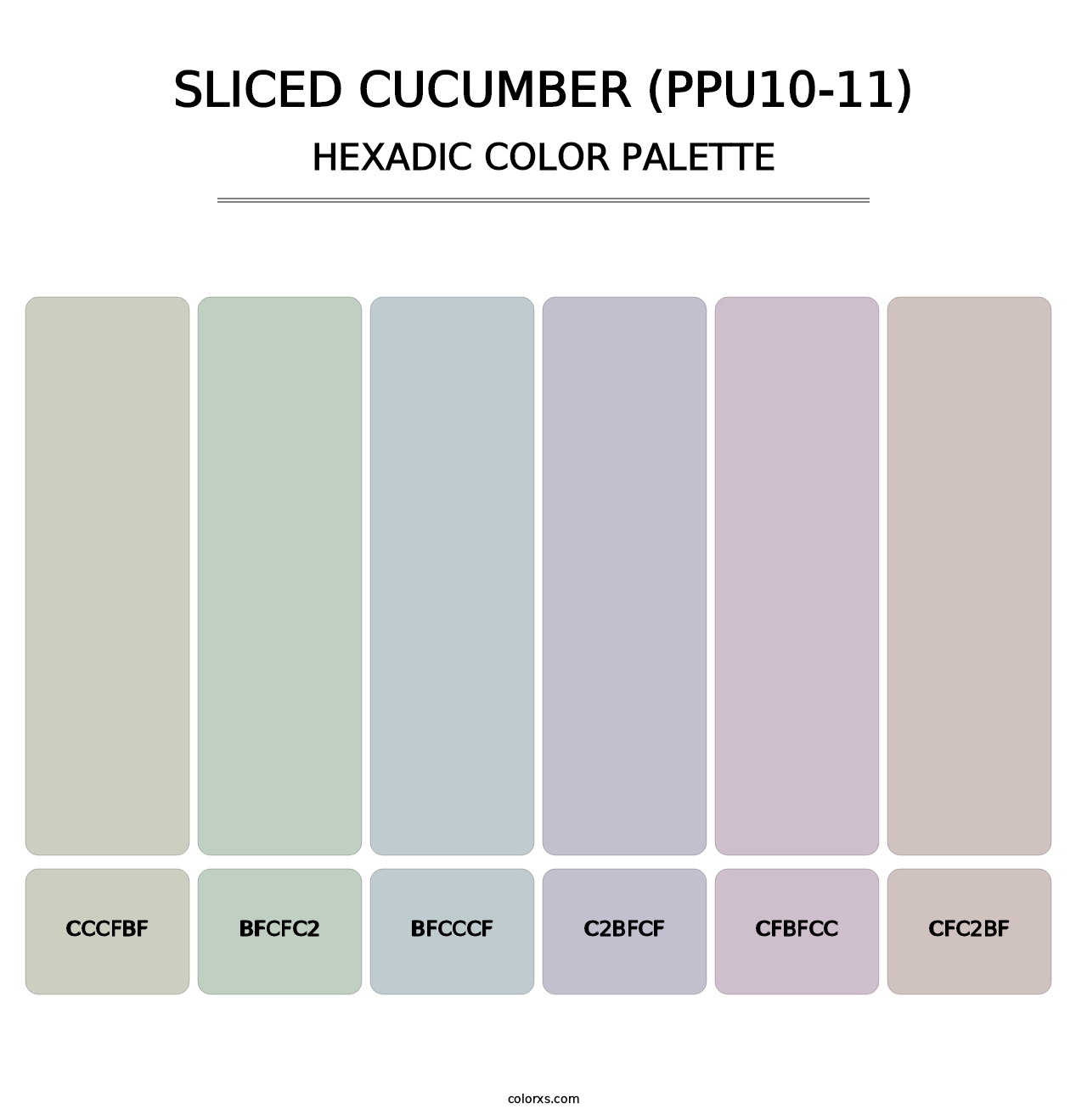 Sliced Cucumber (PPU10-11) - Hexadic Color Palette