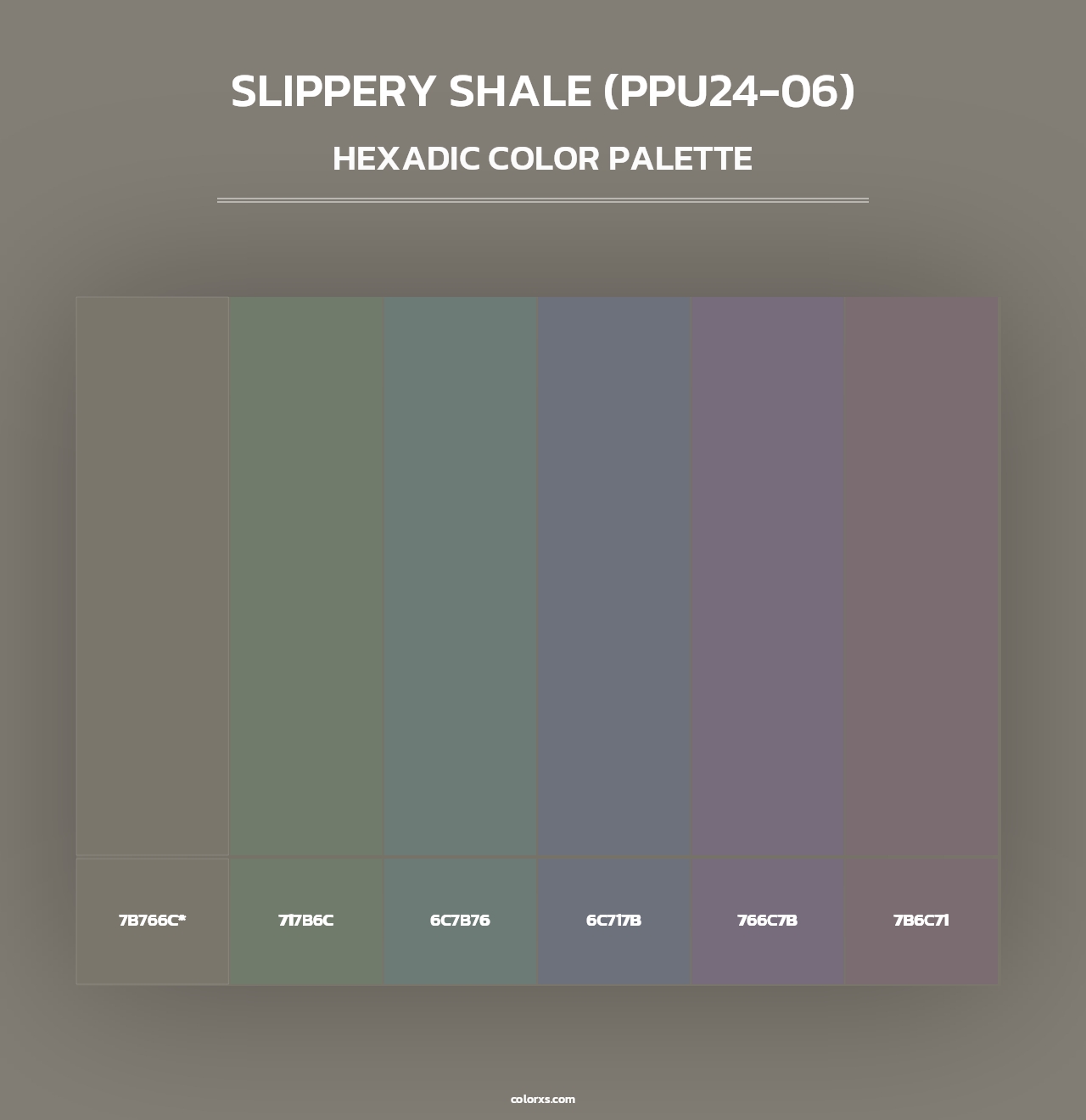 Slippery Shale (PPU24-06) - Hexadic Color Palette