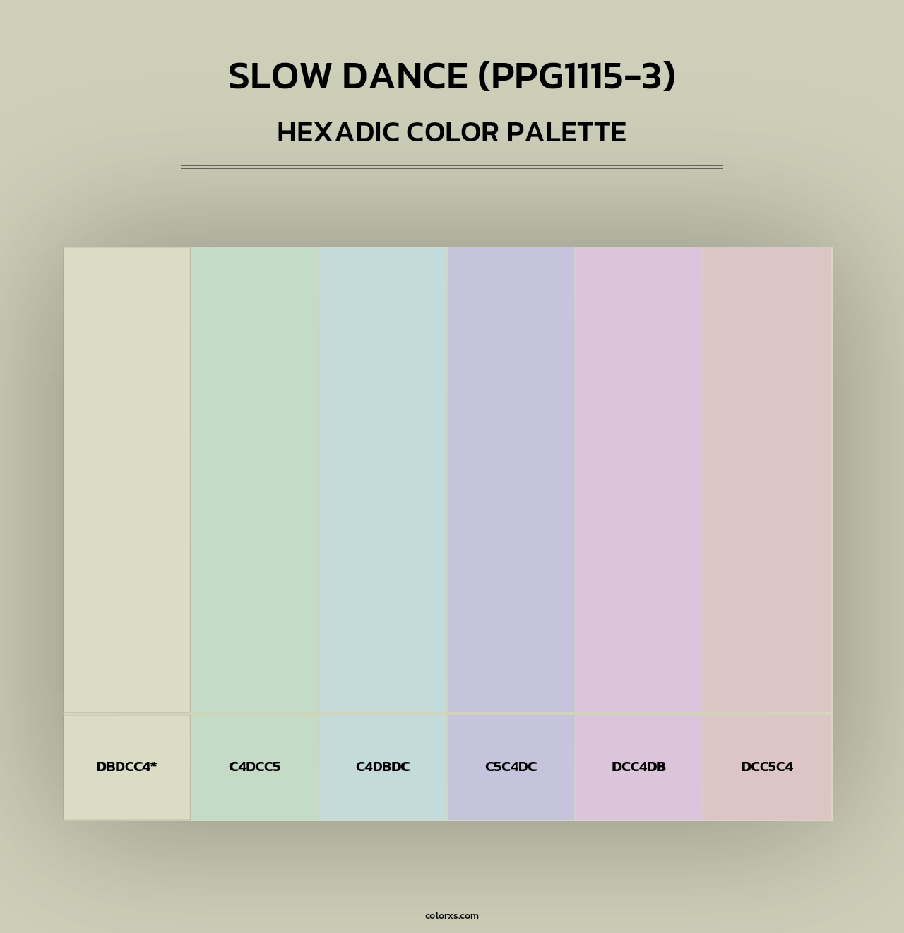 Slow Dance (PPG1115-3) - Hexadic Color Palette