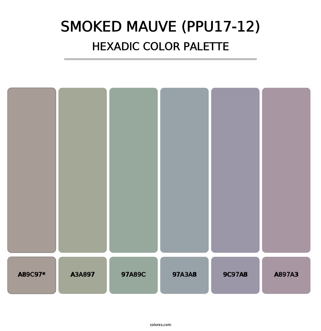 Smoked Mauve (PPU17-12) - Hexadic Color Palette