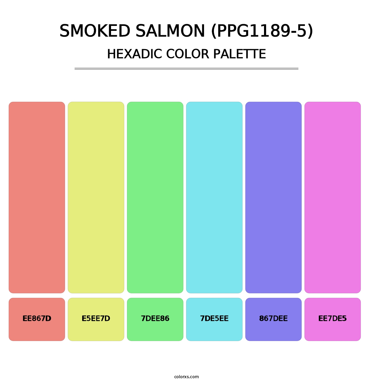 Smoked Salmon (PPG1189-5) - Hexadic Color Palette