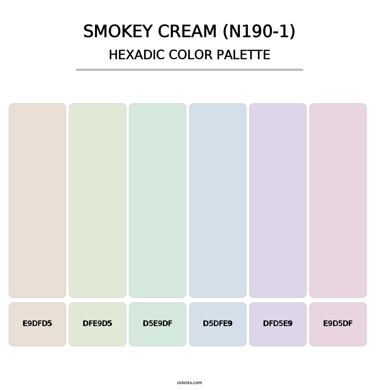 Smokey Cream (N190-1) - Hexadic Color Palette