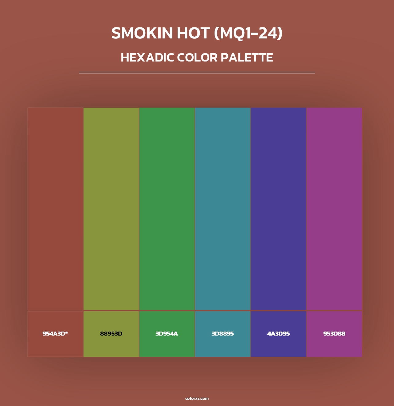 Smokin Hot (MQ1-24) - Hexadic Color Palette