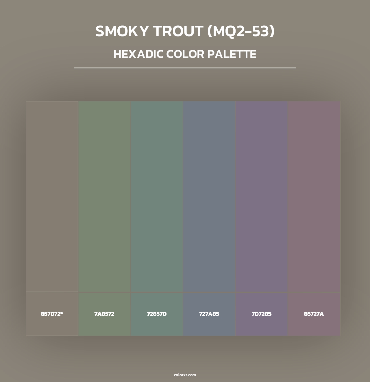 Smoky Trout (MQ2-53) - Hexadic Color Palette