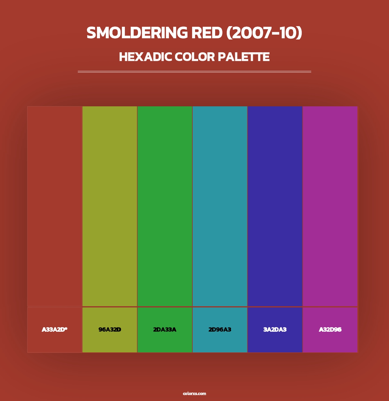 Smoldering Red (2007-10) - Hexadic Color Palette